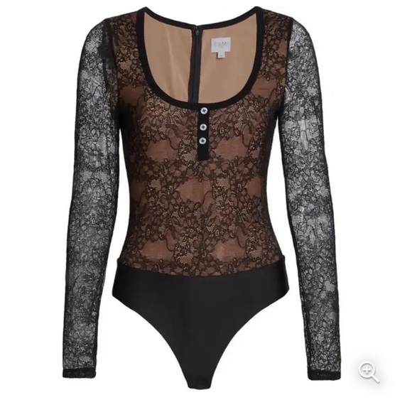 CAMI NYC Elliana Lace Bodysuit - Picture 1 of 8